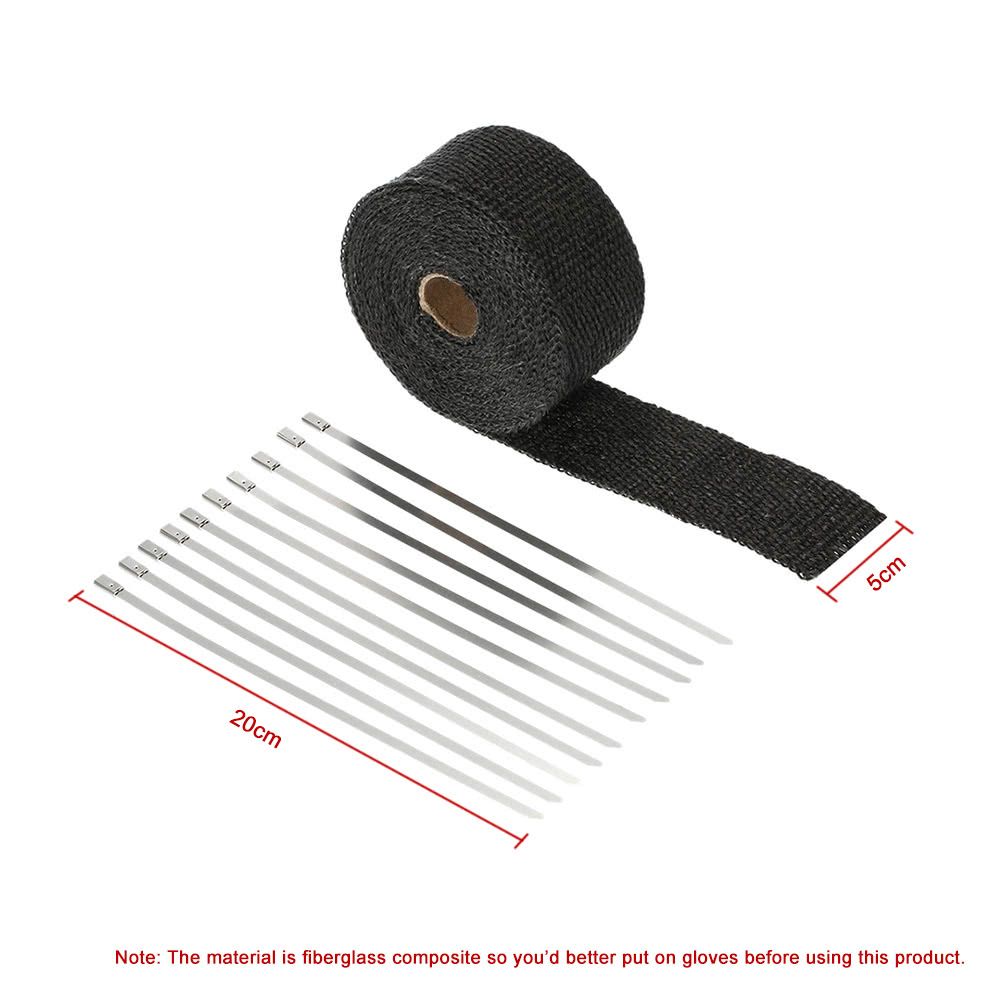 5m Exhaust Heat Wrap Turbo Pipe Heat Insulated Wrap For Car