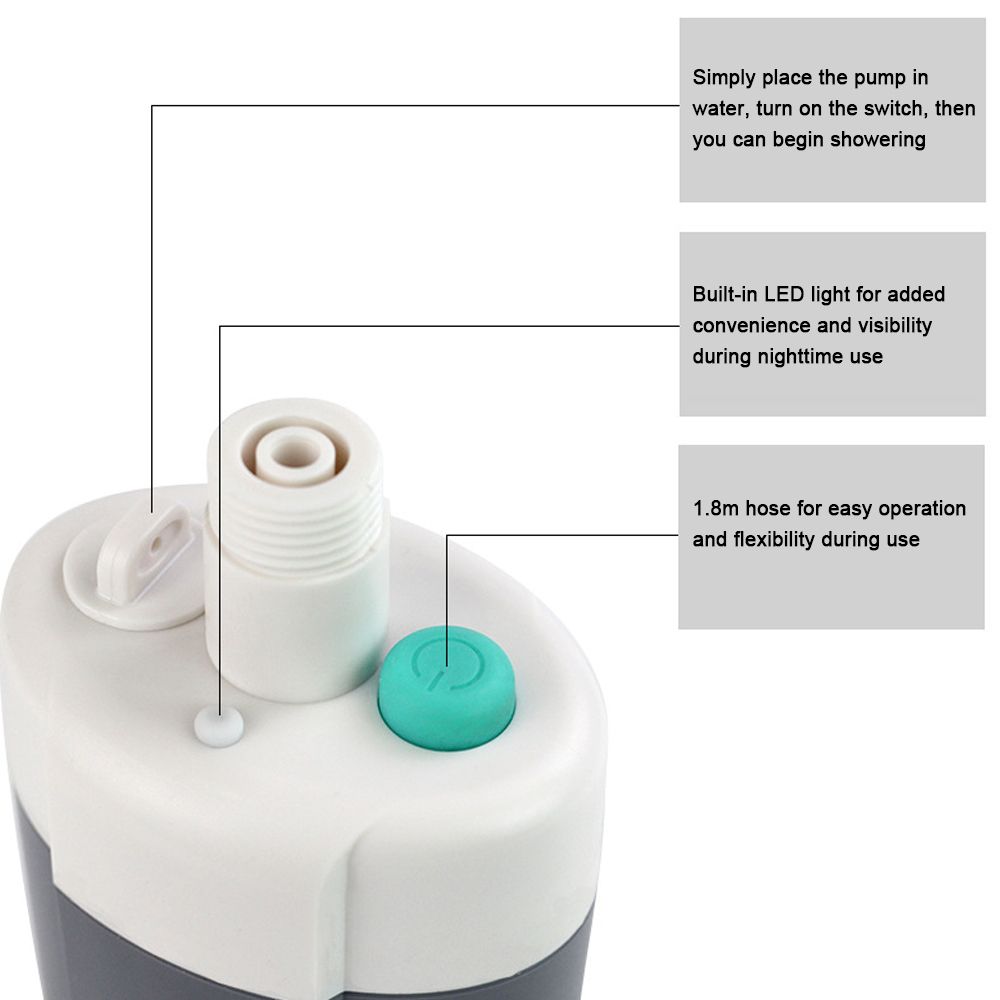 Portable Shower Outdoor Camping Shower Handheld Electric