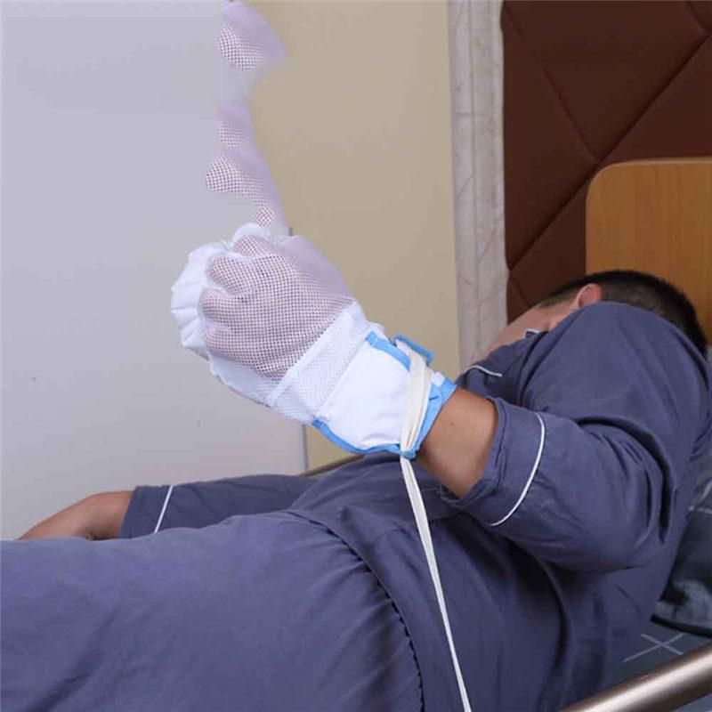 Anti-Scratch Anti-Scratch Wrist Gloves with Bedside Patient Protective Strap