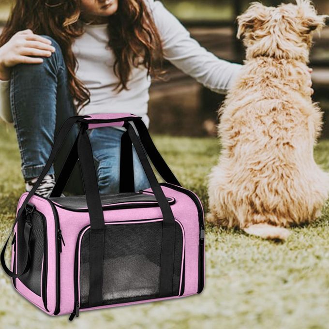 Travel Pet Small Dog Cat Carrier Travel Carrying Bag Comfort Case Pink