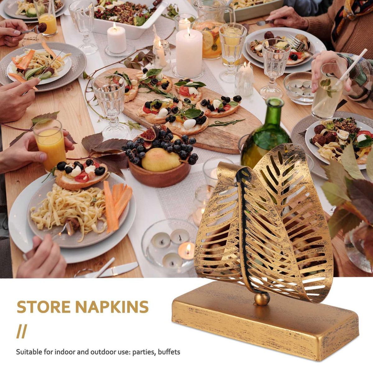 Modern Napkin Holder with Leaf Design