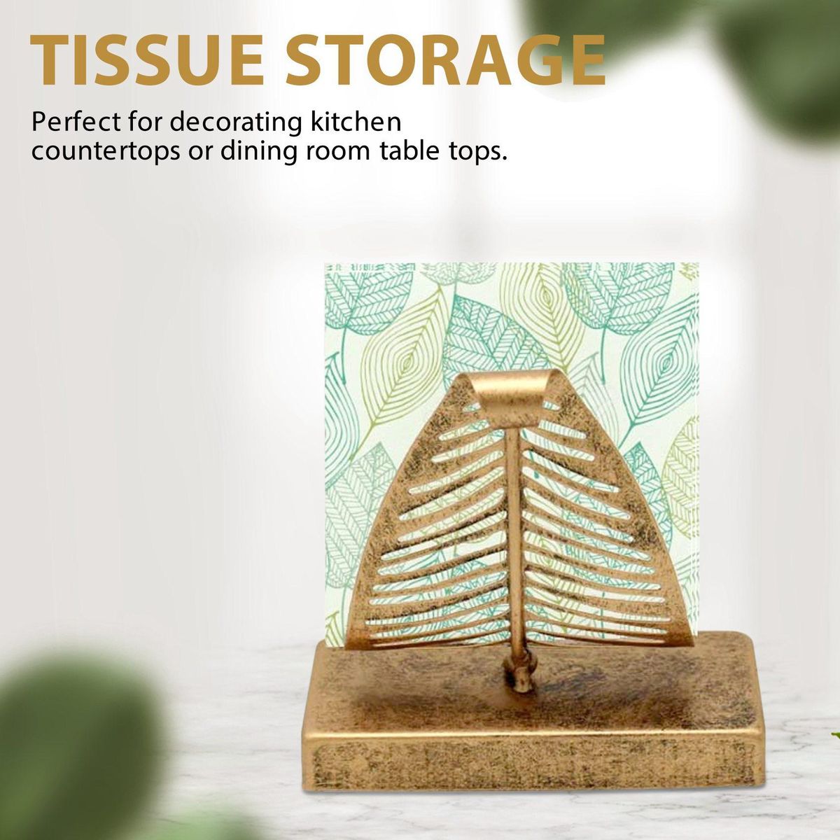Modern Napkin Holder with Leaf Design