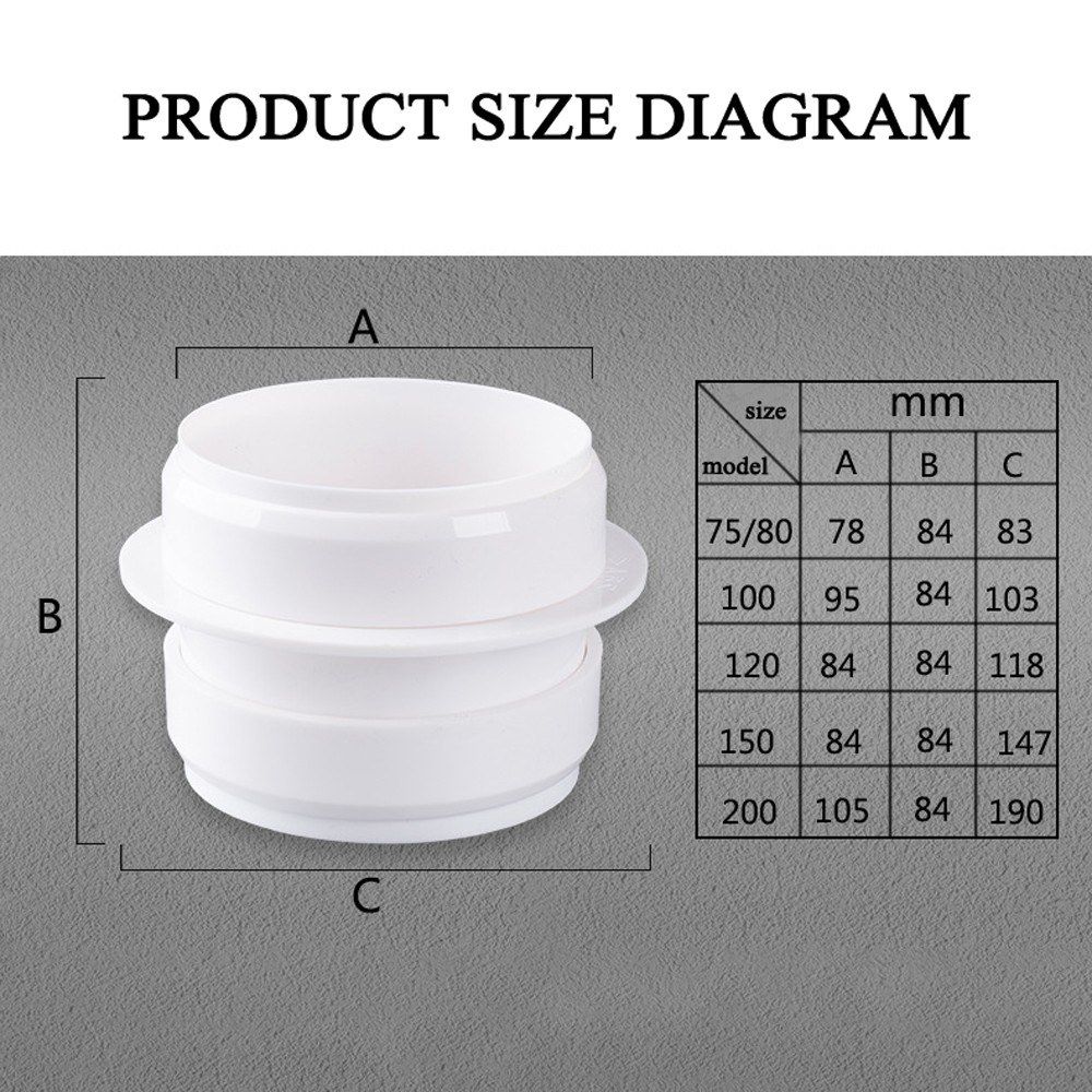 Exhaust Fan Check Valve For Bathroom Kitchen Anti Odor
