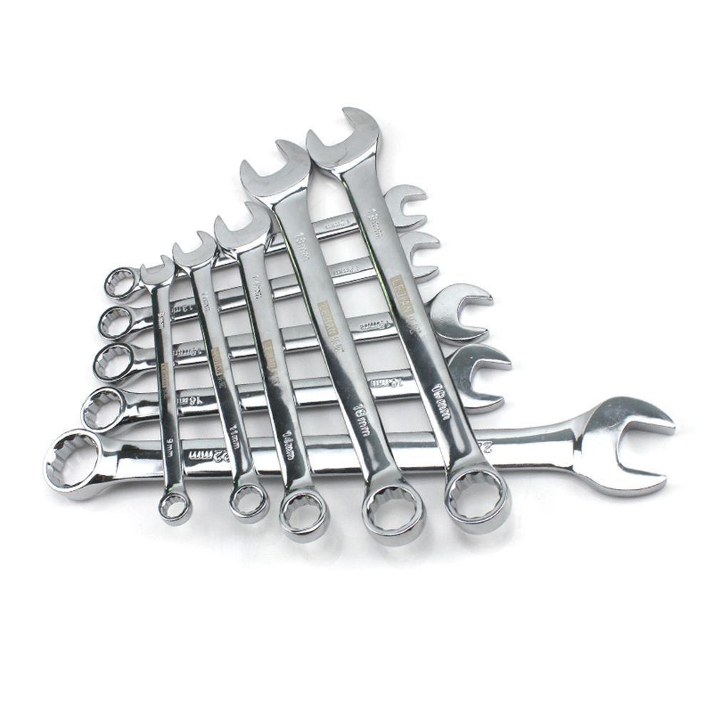 11pcs Combination Wrench Set With Roll-up Storage Pouch