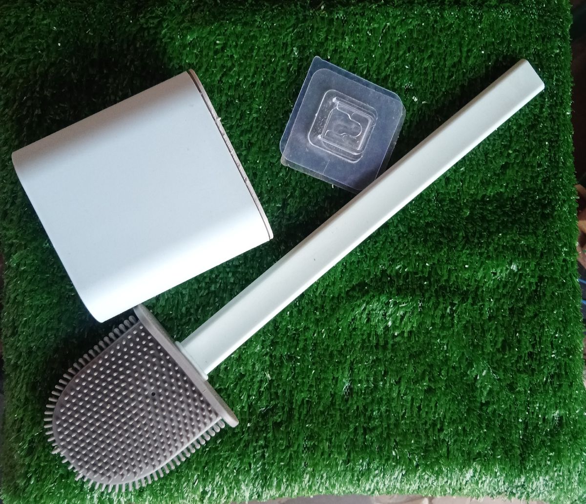 Silicone Toilet Brush With Base Toilet Cleaning Set