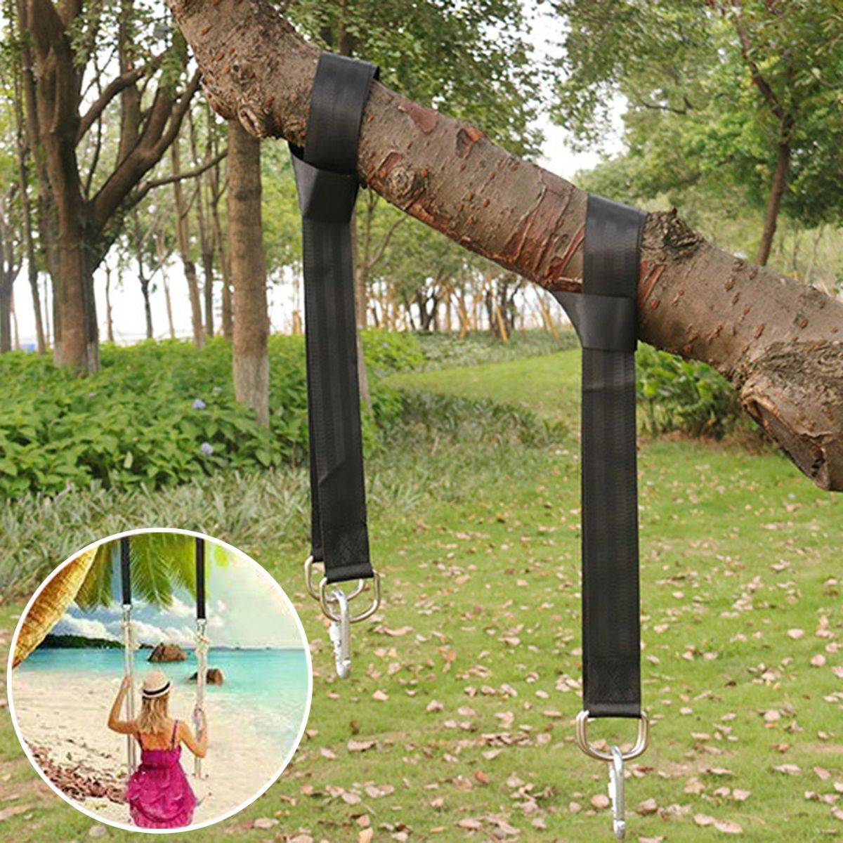 Tree Hammock Strap Outdoor Toddler Swing Hanging Strap Kit