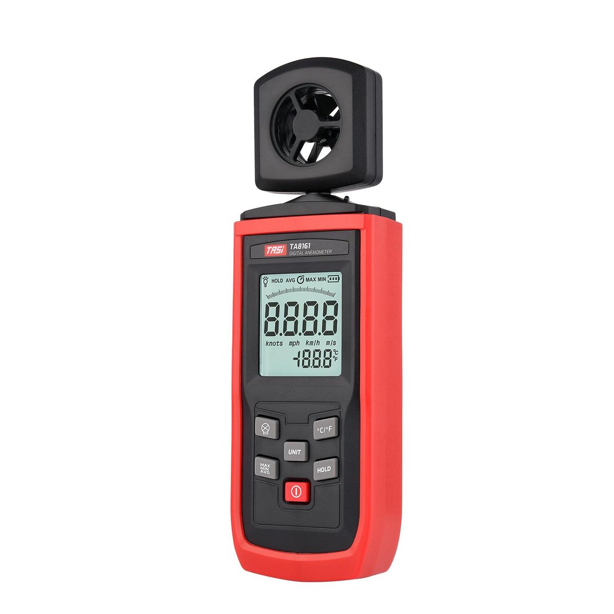 TASI TA8161 Digital Anemometer High Precision Handheld Anemograph Wind Velocity Indicator Air Velocity Air Temperature Measurement