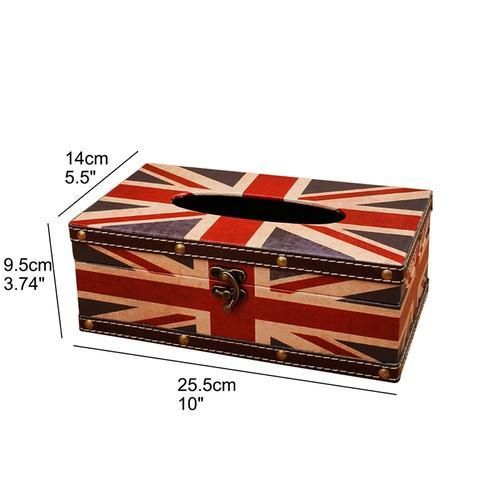 Wooden Tissue Box Container Towel Napkin Tissue Holder Paper Dispenser Retro Tissue Holder Case For Home Office Decoration