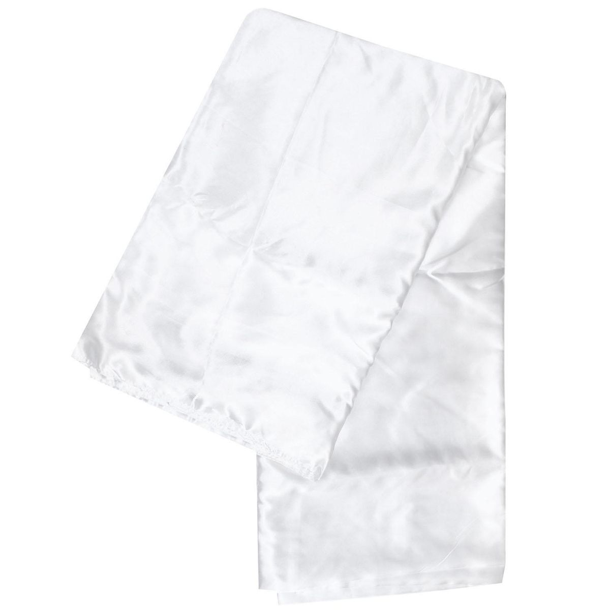 3Pcs Solid White Silk Usa Duvet Cover Flat Sheet