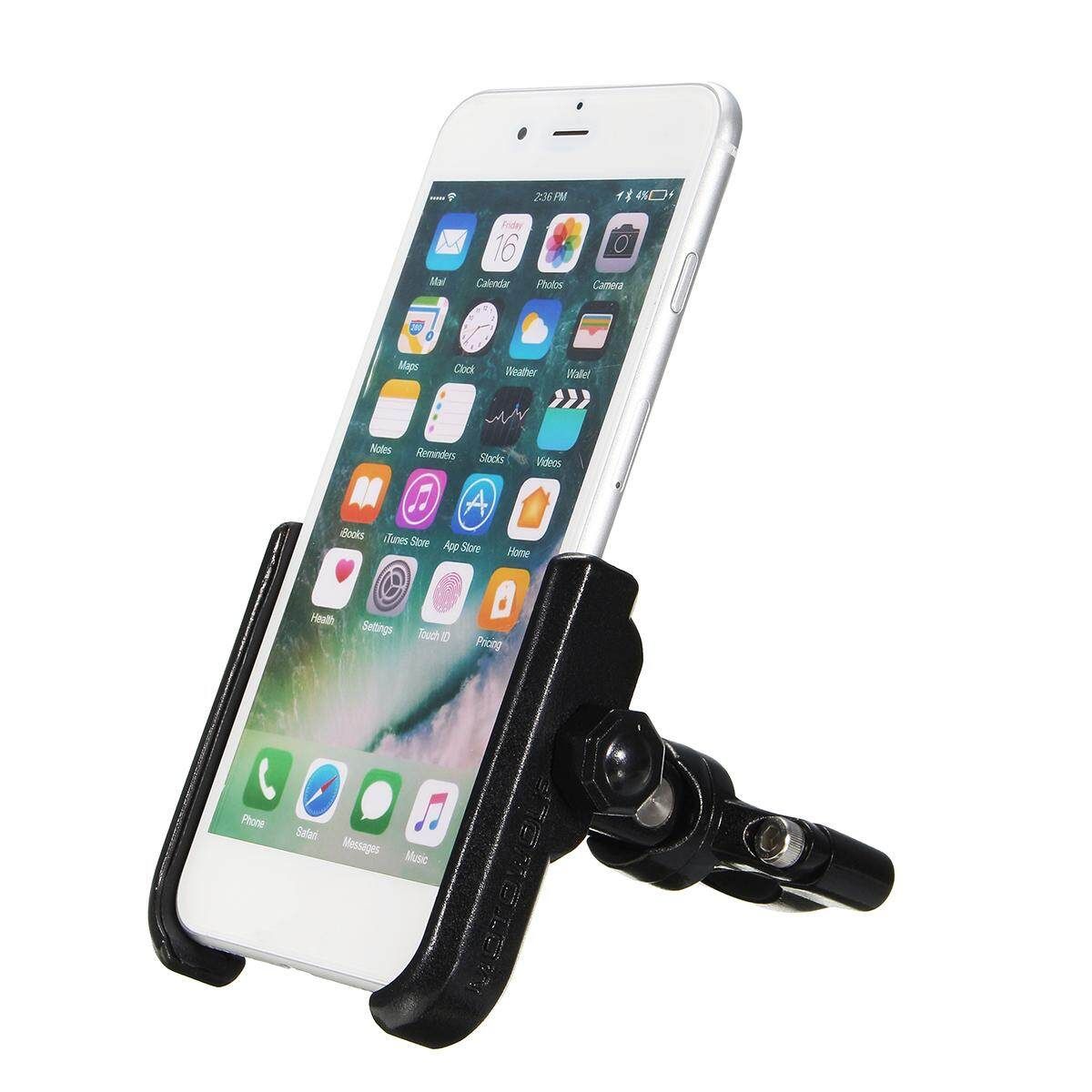 5PCS Universal Aluminum Bicycle Motorcycle Handlebar Phone Holder For IPhoneX/8 Plus Black