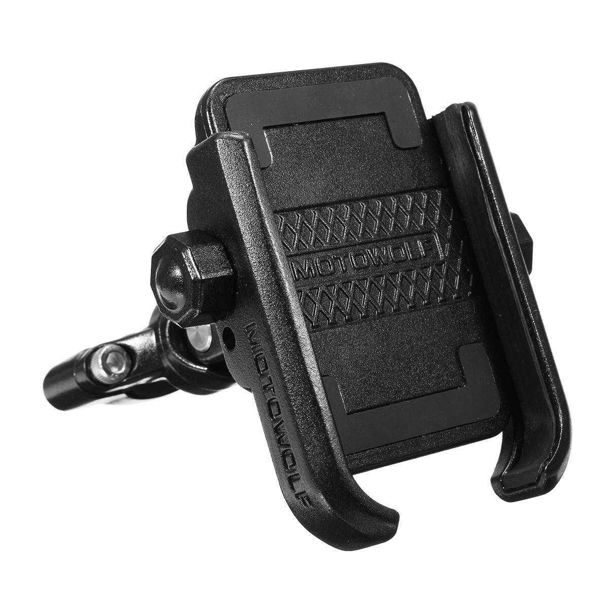5PCS Universal Aluminum Bicycle Motorcycle Handlebar Phone Holder For IPhoneX/8 Plus Black