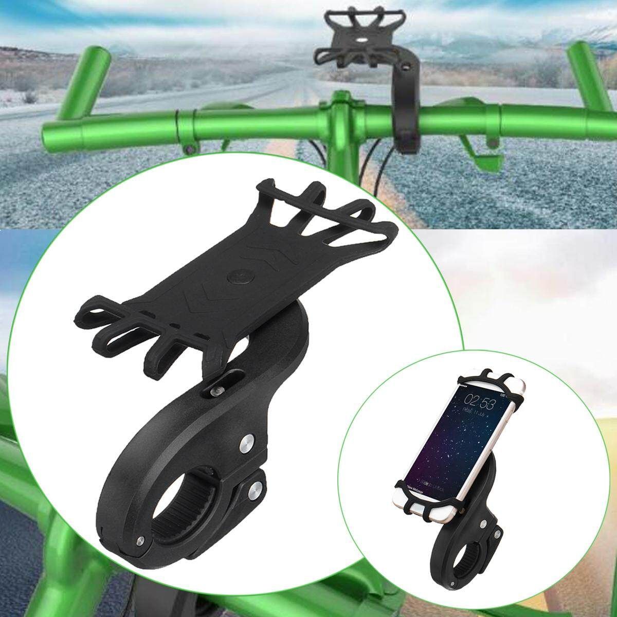 Bicycle Motorcycle Adjustable Phone Holder Anti-Slip Bike Mount Bracket Handlebar Clip Stand For 3.5-6.2inch Mobile Phone