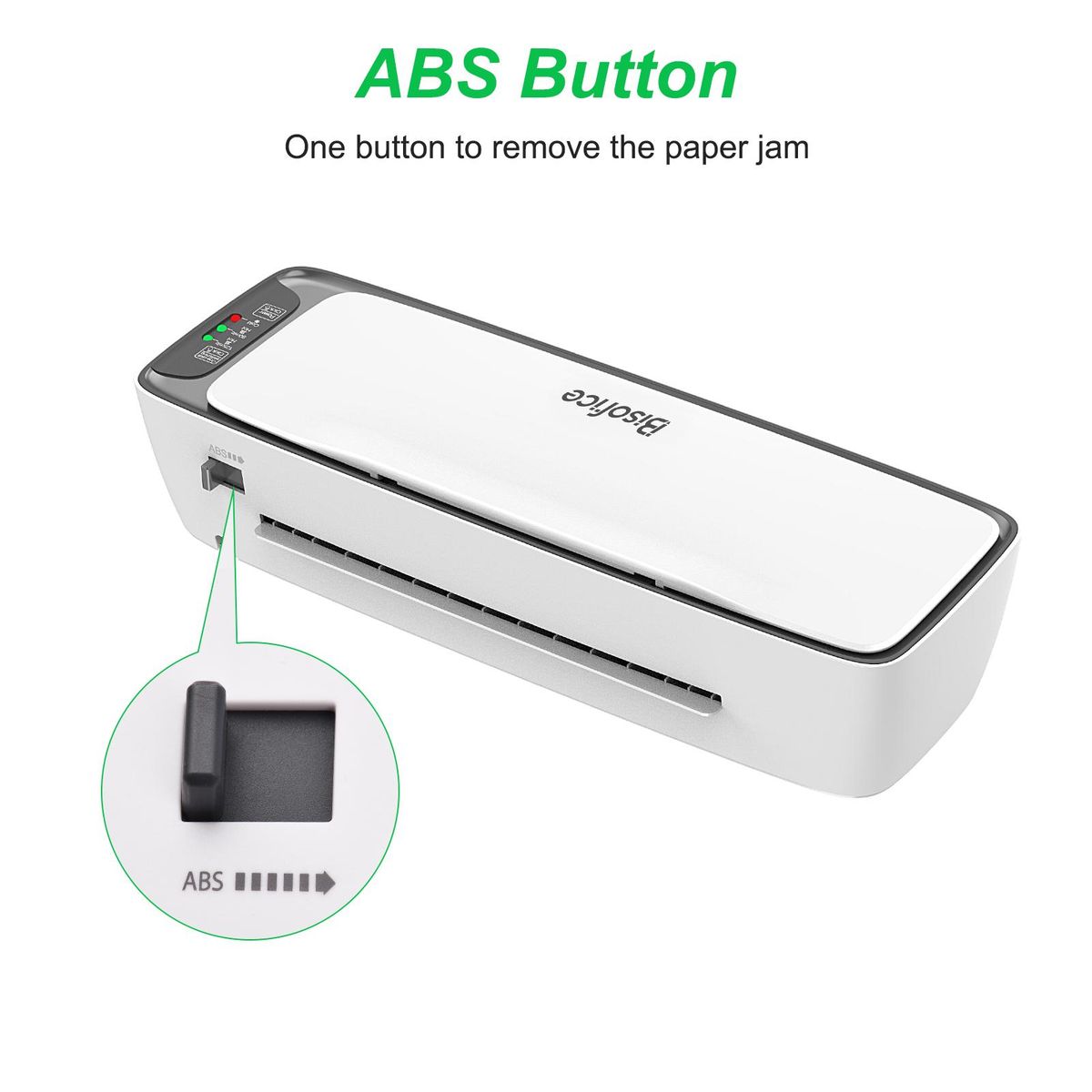Bisofice SL688 Desktop Laminator Machine Set A4 Size Multifunctional Hot and Cold Lamination 2 Roller System 9 inches Max Width with Paper Cutter Trimmer Rounder Hole Puncher Binding Hoop Suitabe for A4/A5/A6 Laminating Pouch