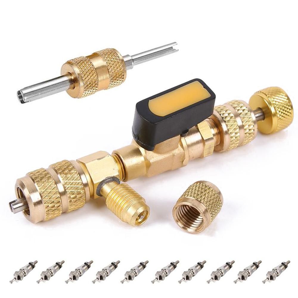 Household R410 R22 Valve Core Remover Installer Tool Fine Sealing Air Conditioning Replacement Accessory