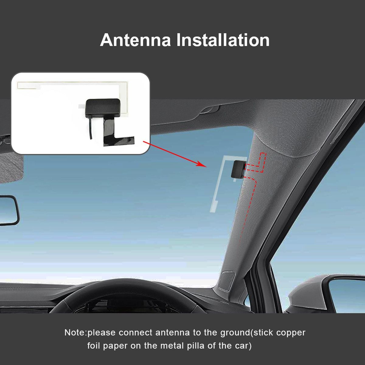 DAB+ 004S DAB Box Digital Radio Antenna Tuner FM Transmission Type-C Powered for Car Radio Android 5.1 and Above (Only for Countries that have DAB Signal)
