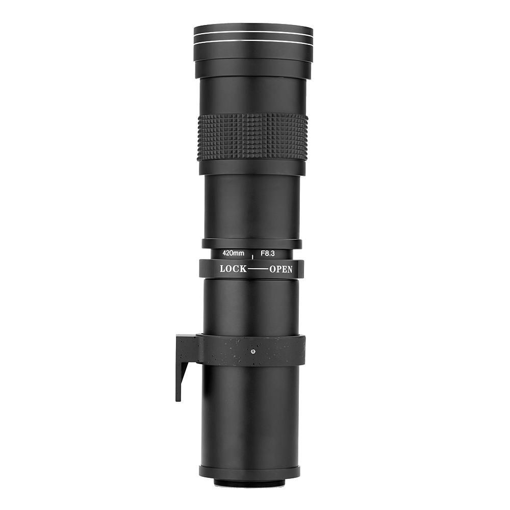 Andoer 420-800mm F/8.3-16 HD Super Telephoto Manual Zoom Lens with T-Mount for Canon Nikon Minolta Sony Pentax Olympus DSLR Camera