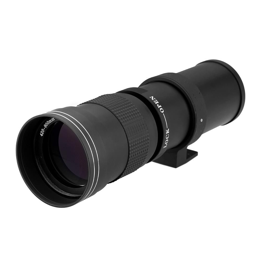 Andoer 420-800mm F/8.3-16 HD Super Telephoto Manual Zoom Lens with T-Mount for Canon Nikon Minolta Sony Pentax Olympus DSLR Camera