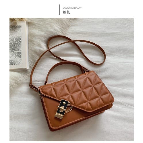 Ladies Leather Mini Hand Bag - Brown