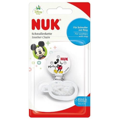 Disney Mickey Mouse Soother Chain - White