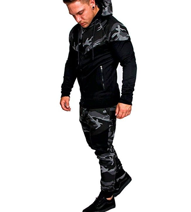 Men Tracksuit Hoodies Sweatshirt Pants Sets