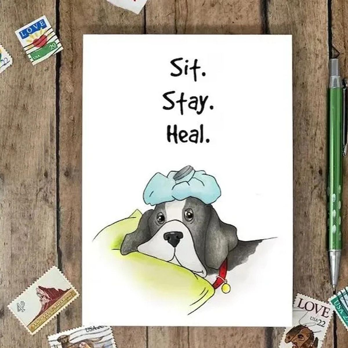 Love Friendship Cards Cheerful Canine Soon Cards 4 Pack Funny for Dog