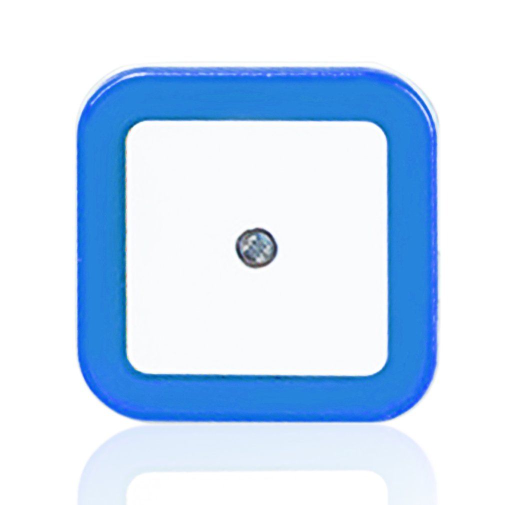 Intelligent LED Induction Lamp Square Shape Wall Light Nightlight Bedroom-blue-EU Plug
