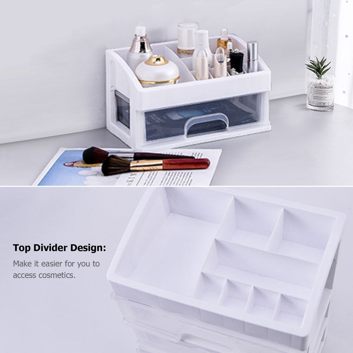 Makeup Storage Organizer Waterproof Cosmetics Display Case