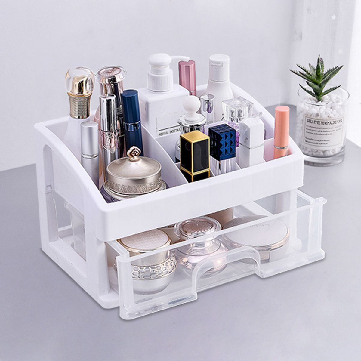 Makeup Storage Organizer Waterproof Cosmetics Display Case