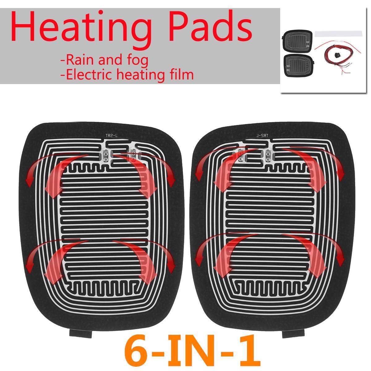 Glass Heating Demister Pads Car Side Mirror Heater Defogger Custom W/ Switch