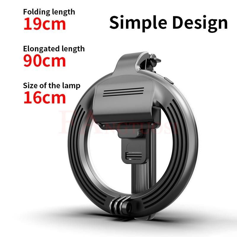 Handheld self timer lever-With beauty lamp
