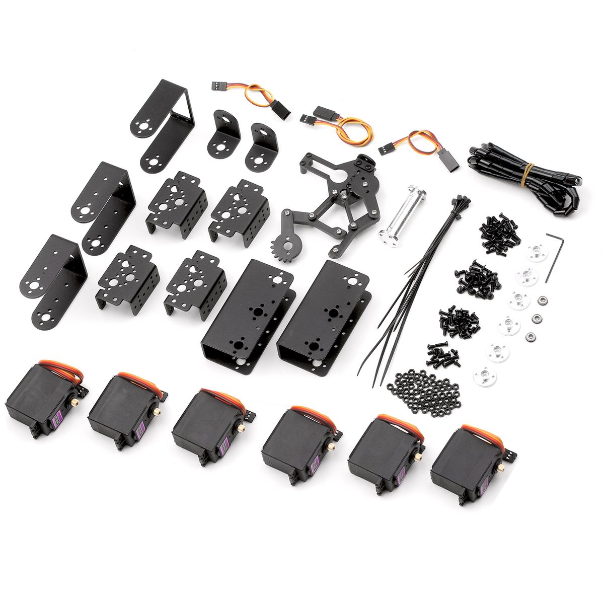 6DOF Metal Claw Robotic Arm With Servos DIY Kit Mechanical