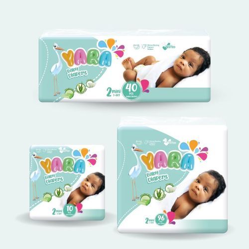 Baby Diaper Size 2 Mini 3-6 Kg, Twin Pack (40 Pcs)