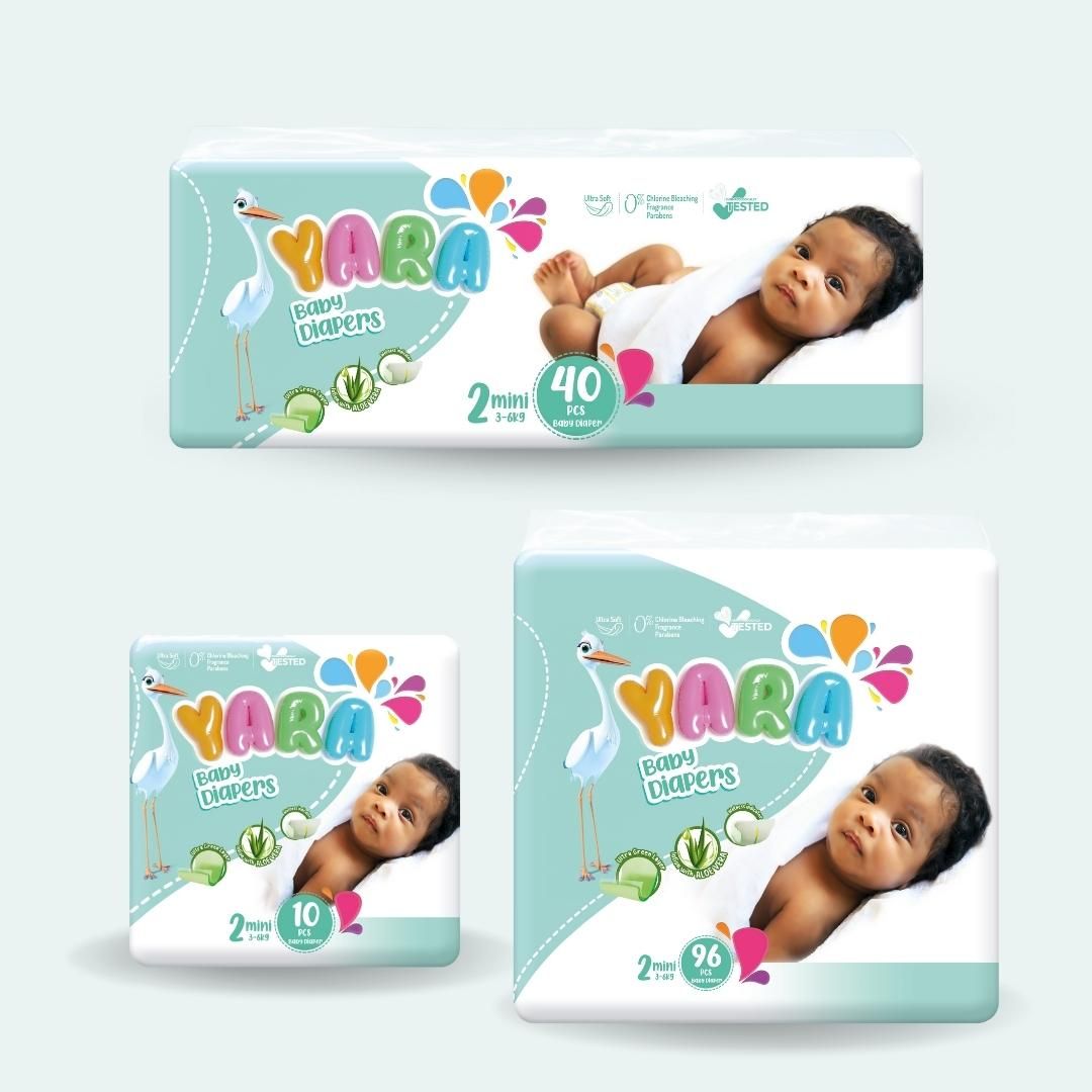 Baby Diaper Size 2 Mini 3-6 Kg, Small Pack (10 Pcs)