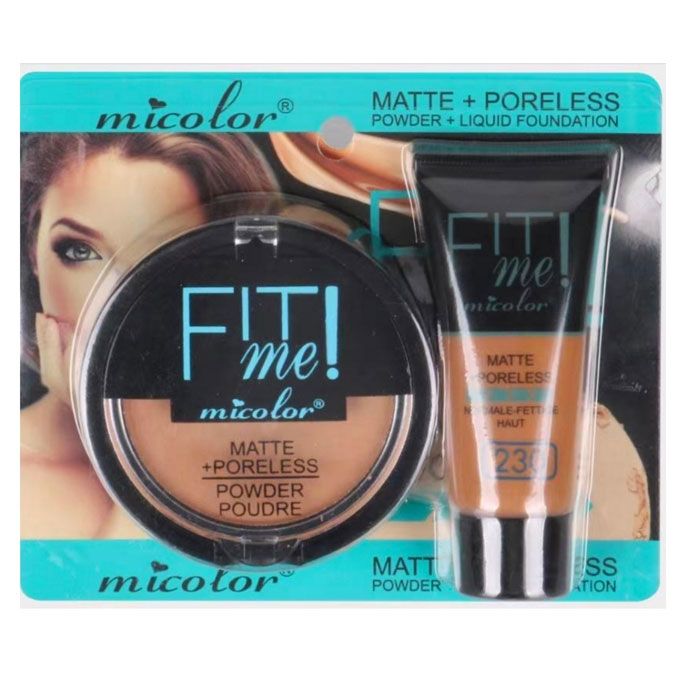 2 In 1 Fit Me Matte Poreless Powder + Liquid Foundation-NO 1