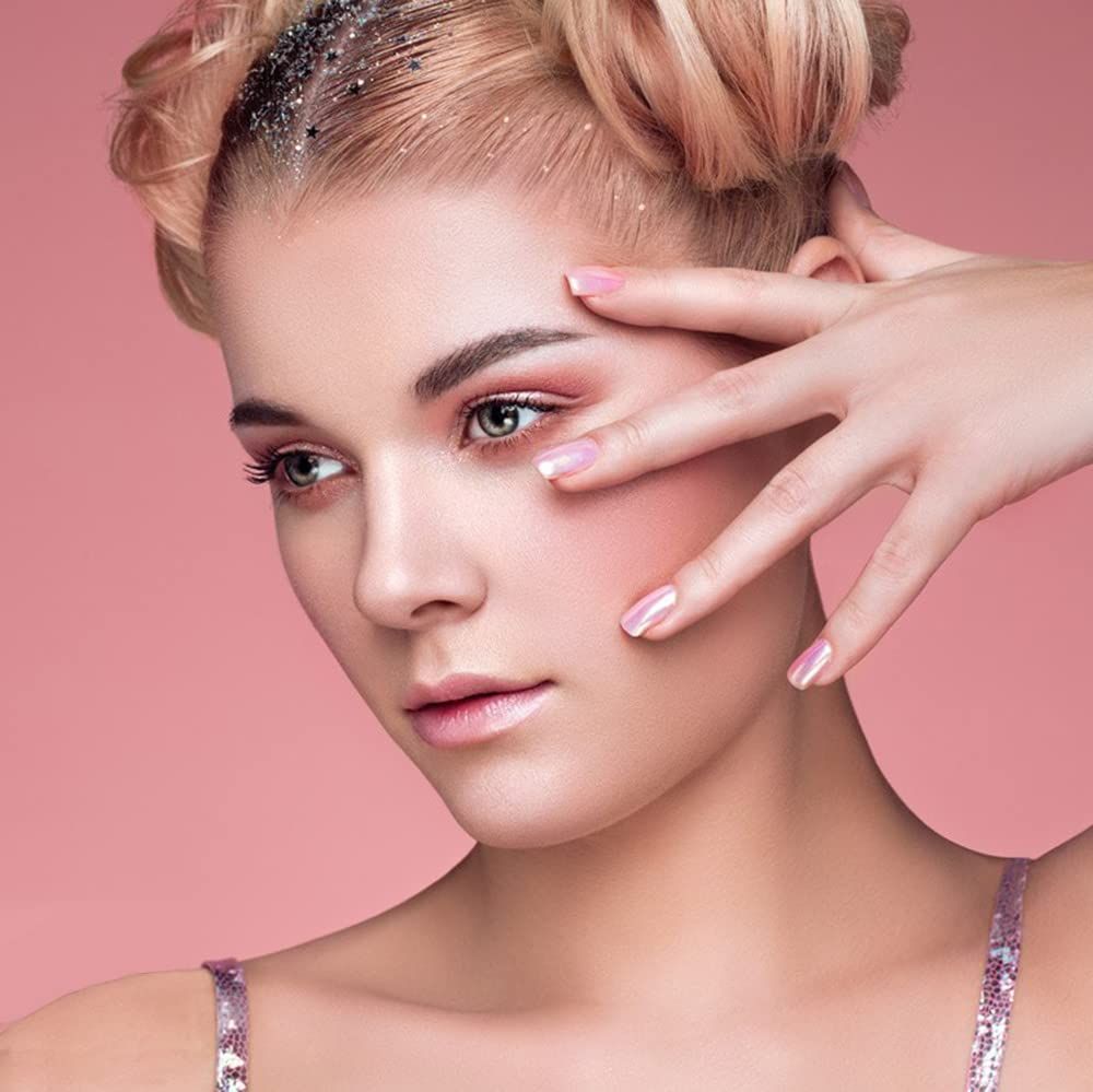24Pcs Press On Nails Short French Tips Nails Glossy Fake Nails With Pink Square Shape Design