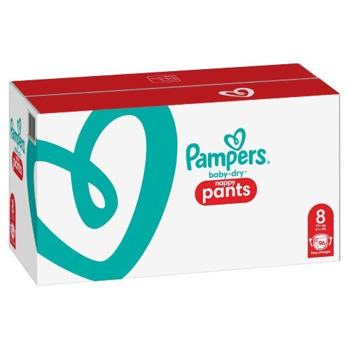 Baby Dry Nappy Pants, Size 8, 96 Counts, (19+ Kg), UK