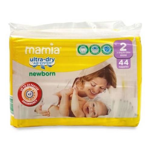 UK Newborn Diaper Size 2 , 3-6kg, (44 Counts)