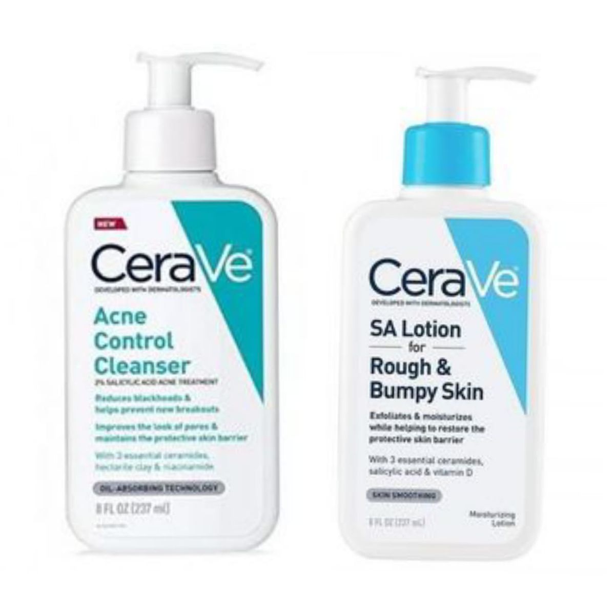 Acne Control Cleanser & SA Lotion For Rough & Bumpy Skin