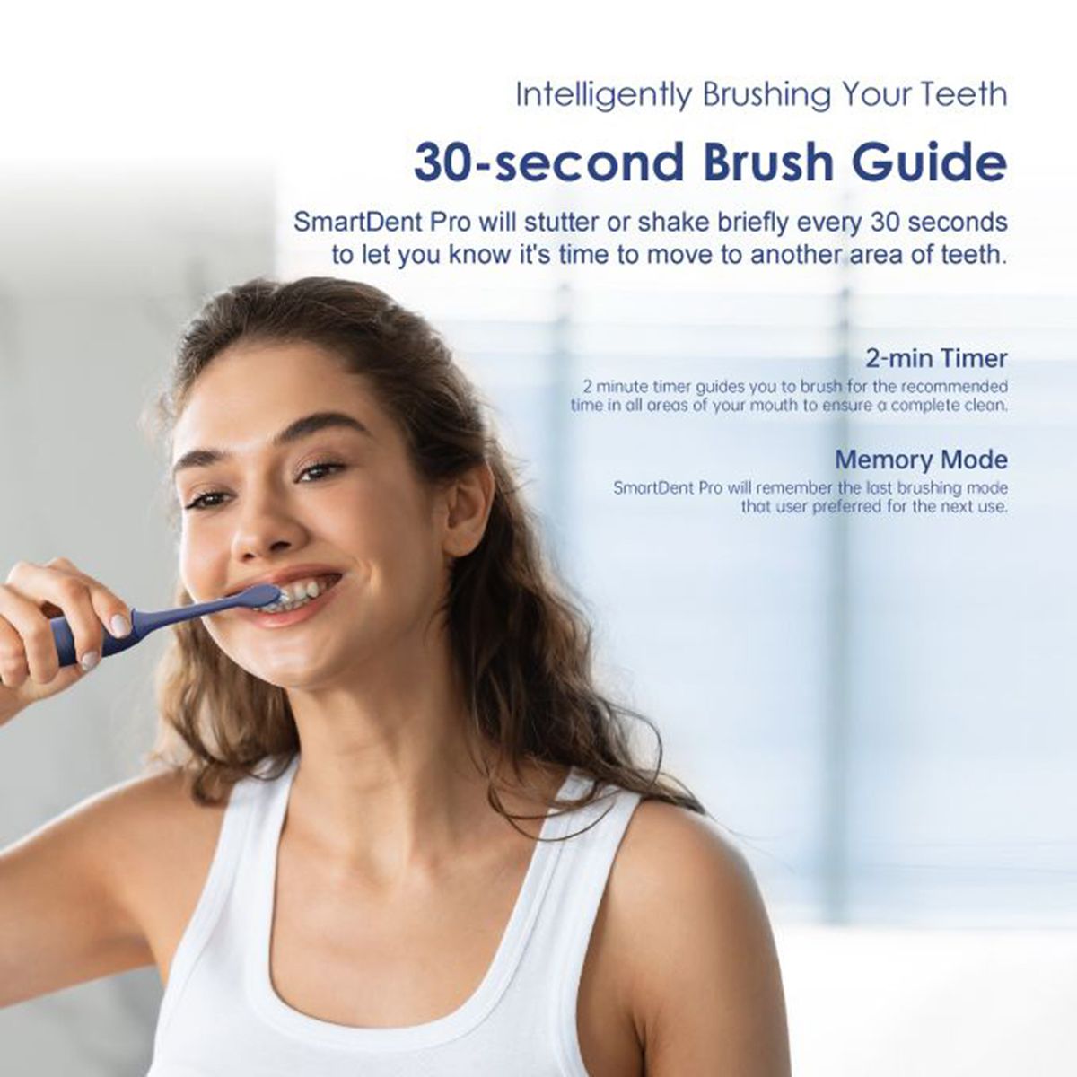 SmartDent Pro Powerful Ultrasonic Motor Electric Toothbrush Kit With 5 Modes & 3 Speeds