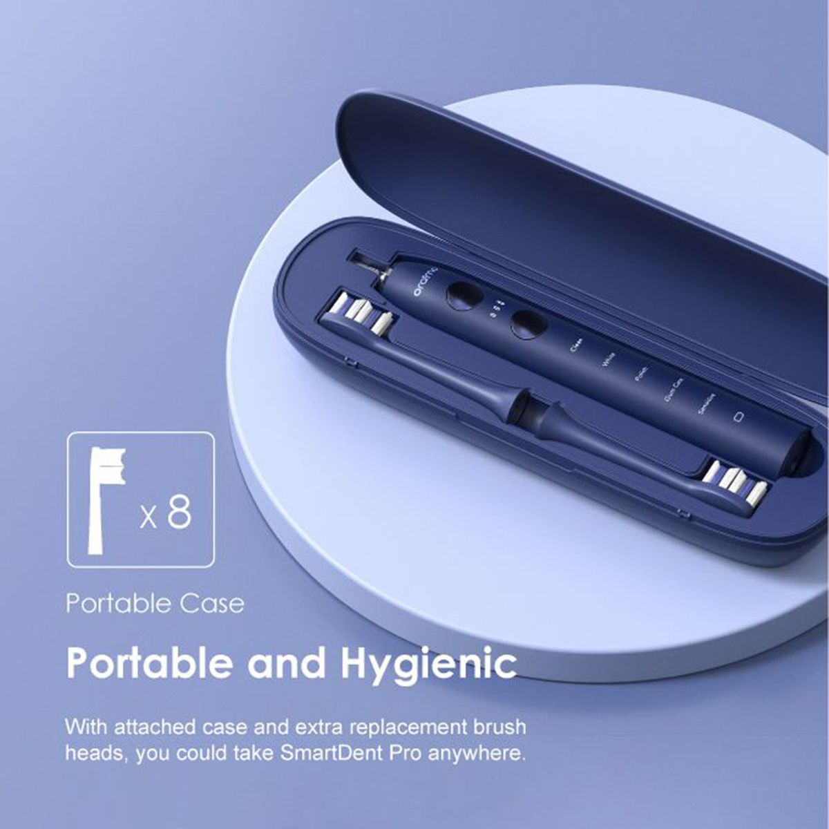 SmartDent Pro Powerful Ultrasonic Motor Electric Toothbrush Kit With 5 Modes & 3 Speeds