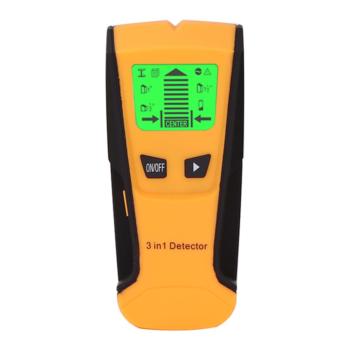 Metal Finder 3 In 1 Multi-function ABS LCD Digital-Yellow