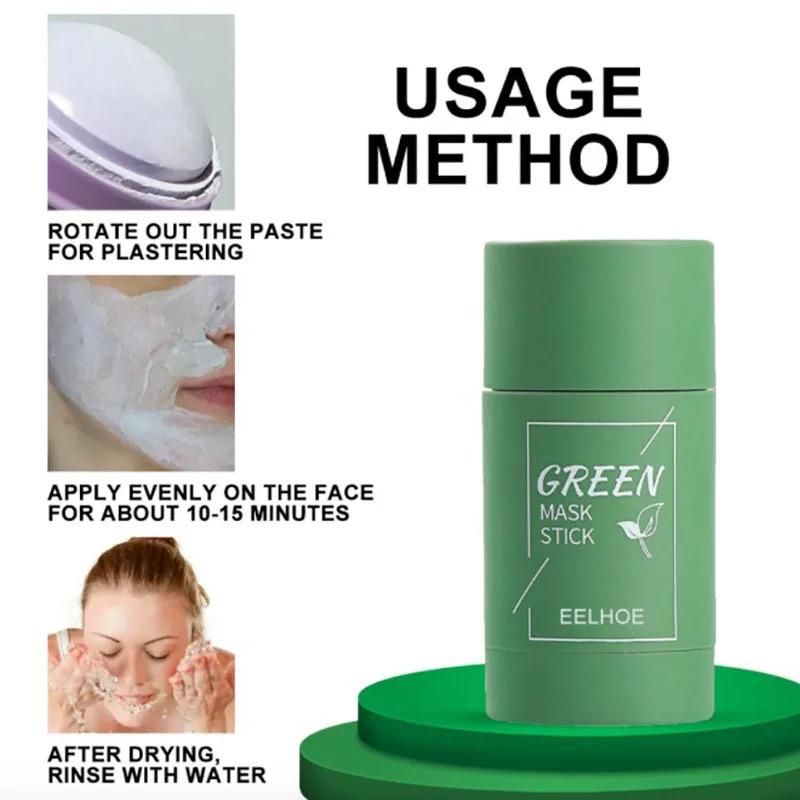 Green Mask Stick Facial Mask For Black Spots & Pimples