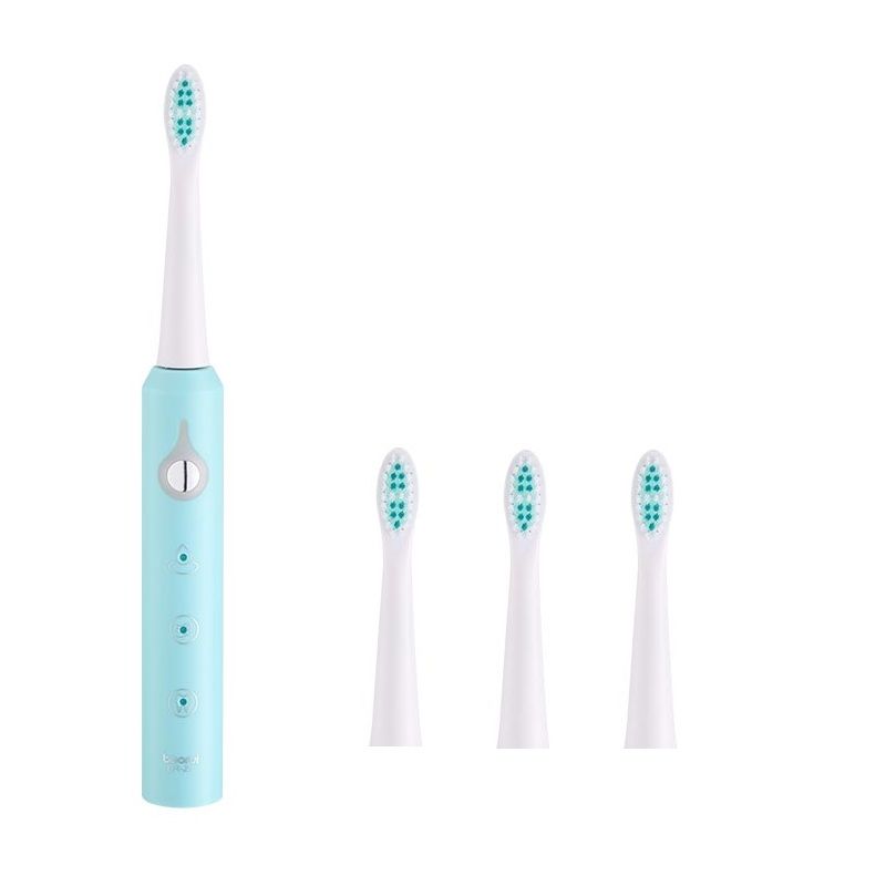 Electric Toothbrushes Whitening With 3 Brush Heads - BLUE