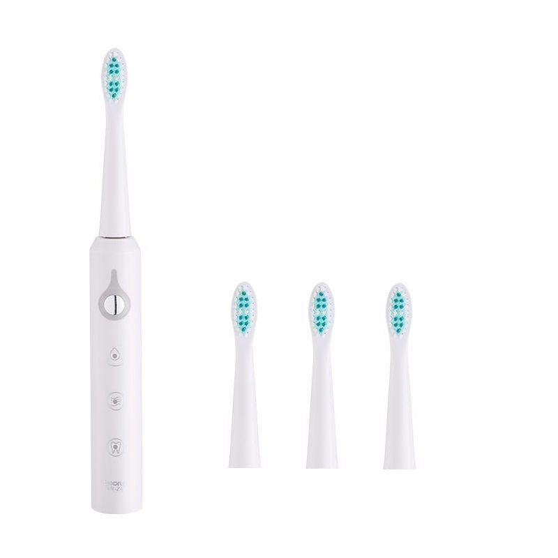 Electric Toothbrushes Whitening With 3 Brush Heads - WHITE