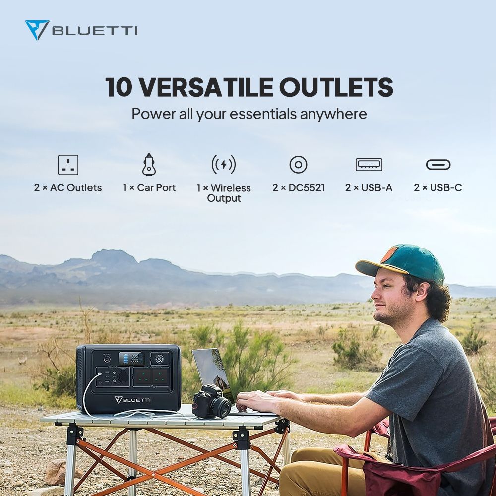 EB70 716Wh/1000W LiFePo4 Portable Solar Generator