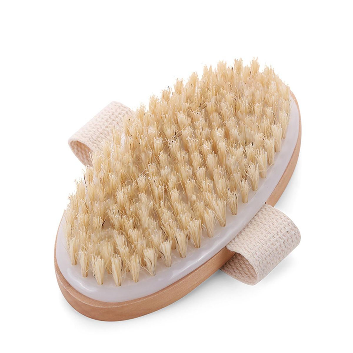 Massage Body Brush Wet or Dry Brushing Body Exfoliating Bath Brush Natural Bristles Cellulite Shower Brush for Removing Dead Skin Cellulite Lymph Lymphatic Drainage