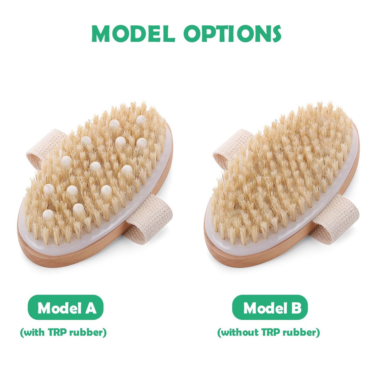 Massage Body Brush Wet or Dry Brushing Body Exfoliating Bath Brush Natural Bristles Cellulite Shower Brush for Removing Dead Skin Cellulite Lymph Lymphatic Drainage
