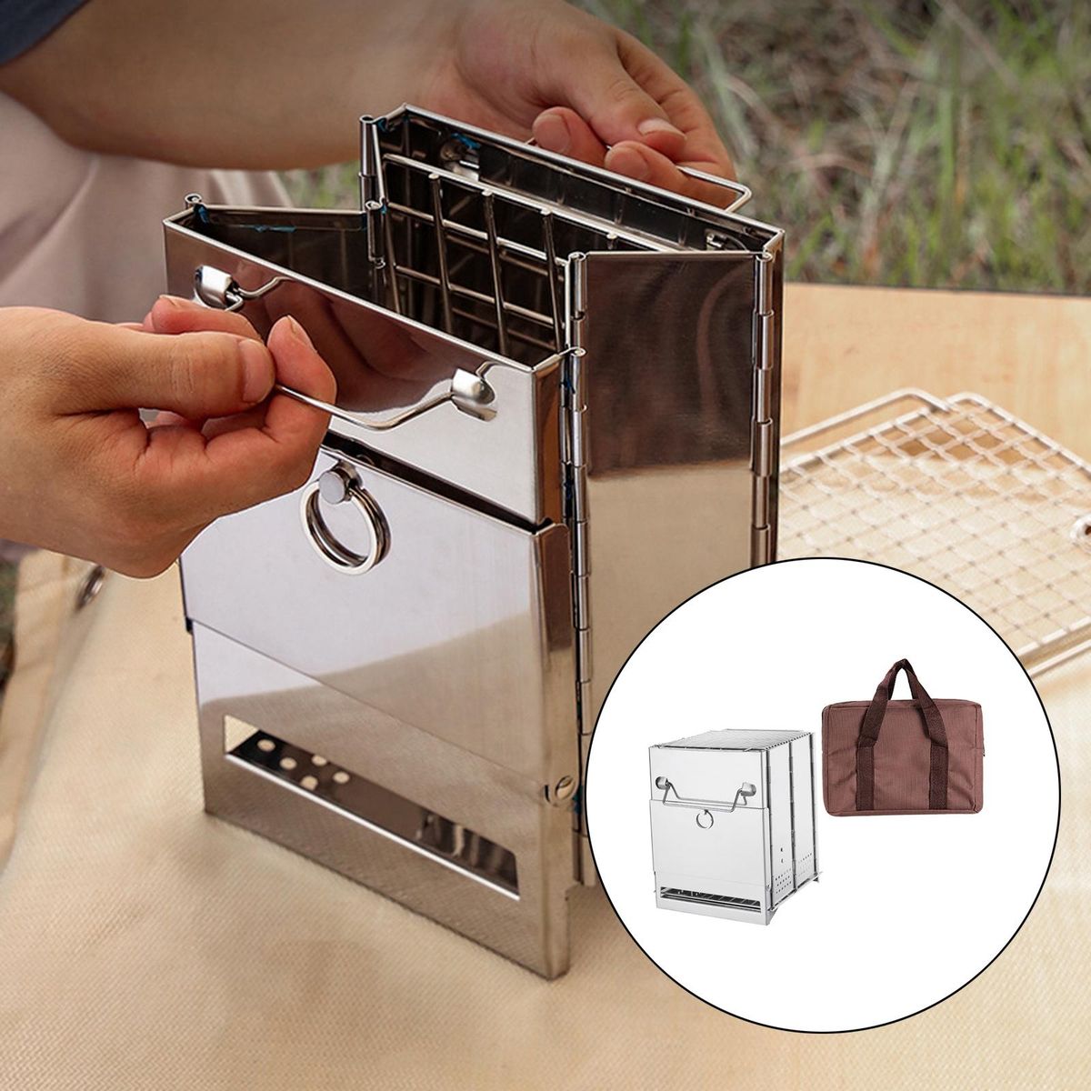Outdoor Camping Picnic Packpacking Wood Stove Furnace Cooking Stoves