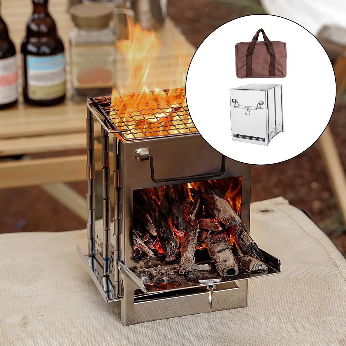 Outdoor Camping Picnic Packpacking Wood Stove Furnace Cooking Stoves