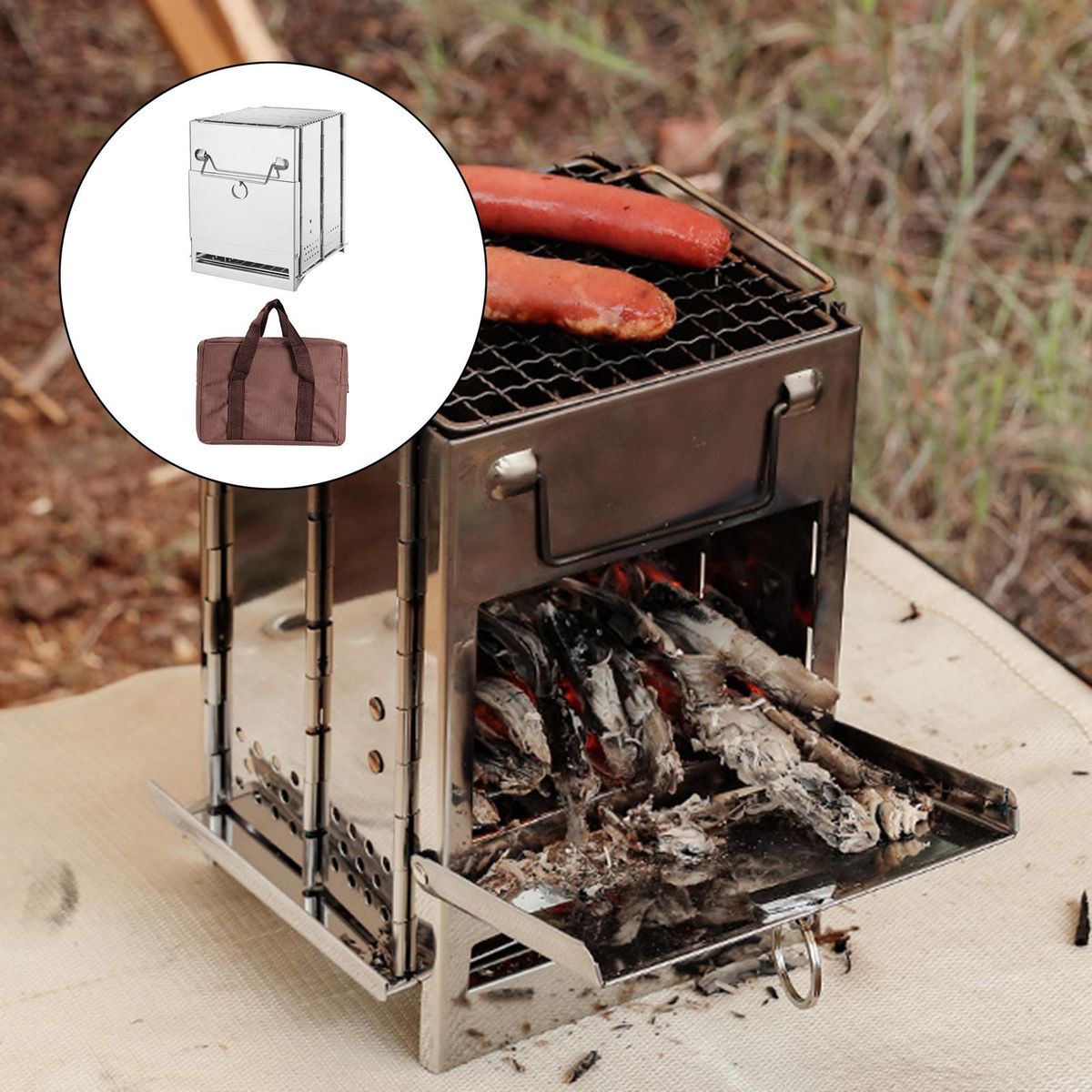 Outdoor Camping Picnic Packpacking Wood Stove Furnace Cooking Stoves